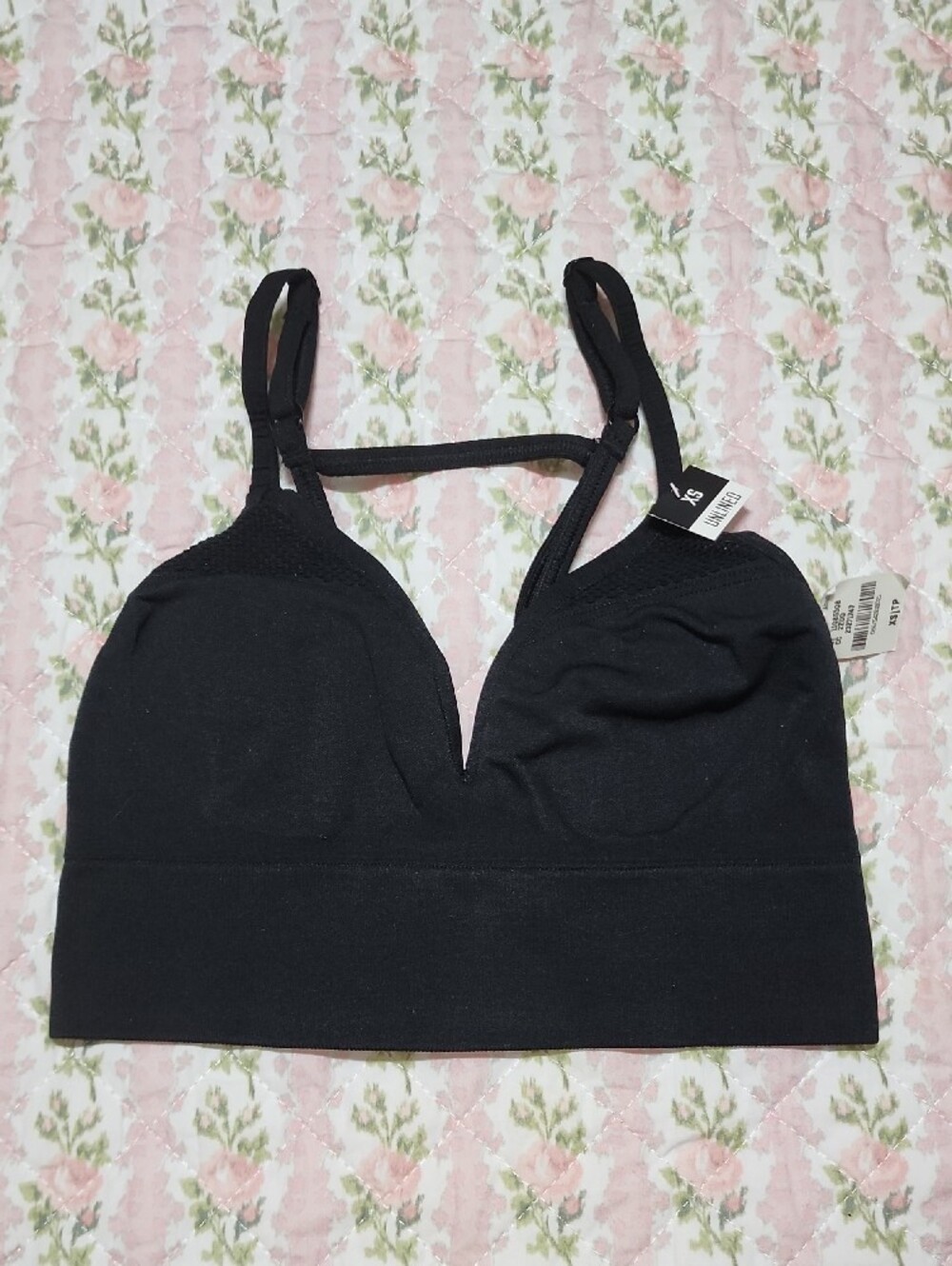 NWT PINK Victoria's Secret Sexy Black Seamless V-Plunge Longline Bralette XS